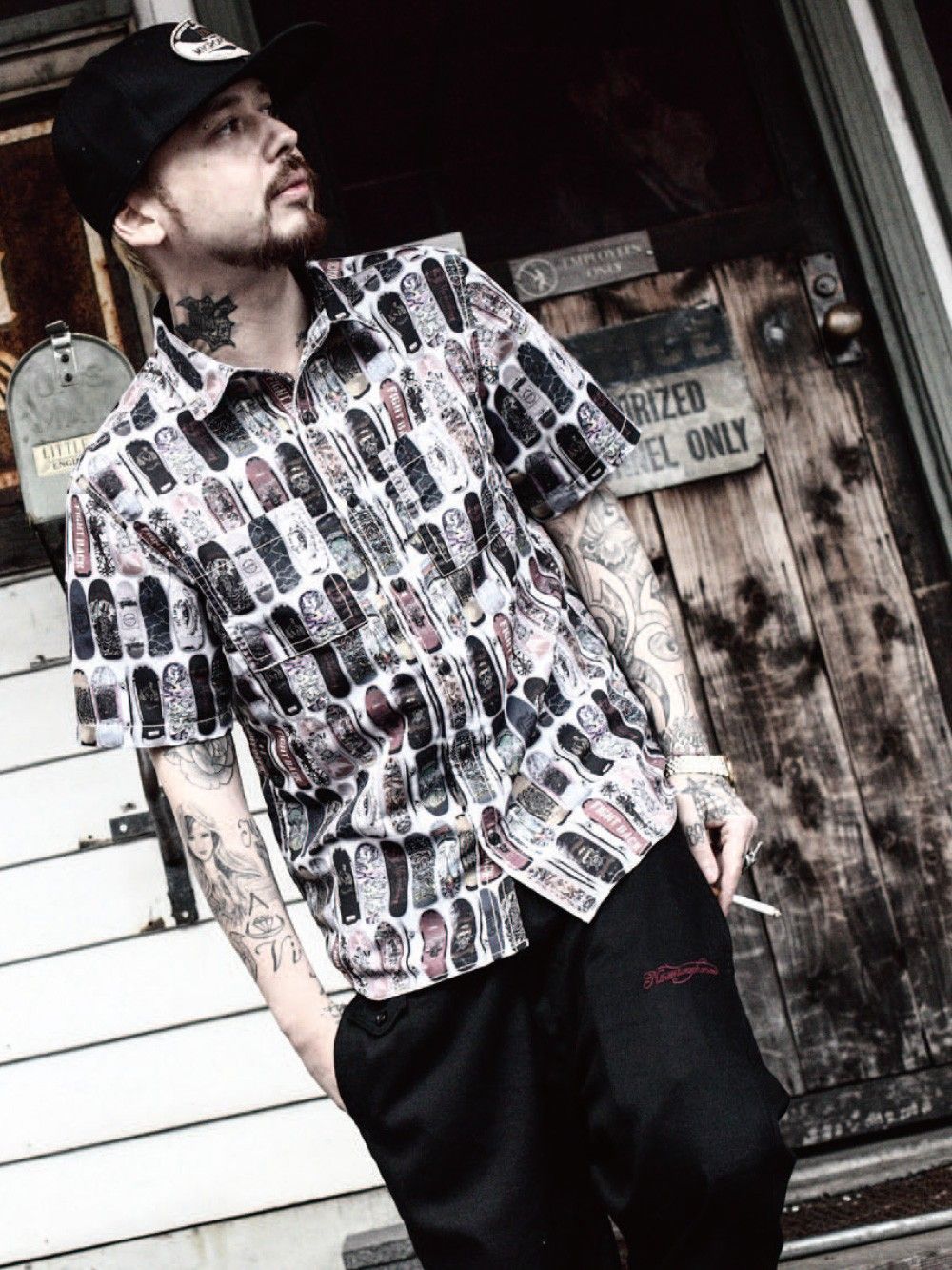9MC SK8 PATTERNED SHIRTS S/S