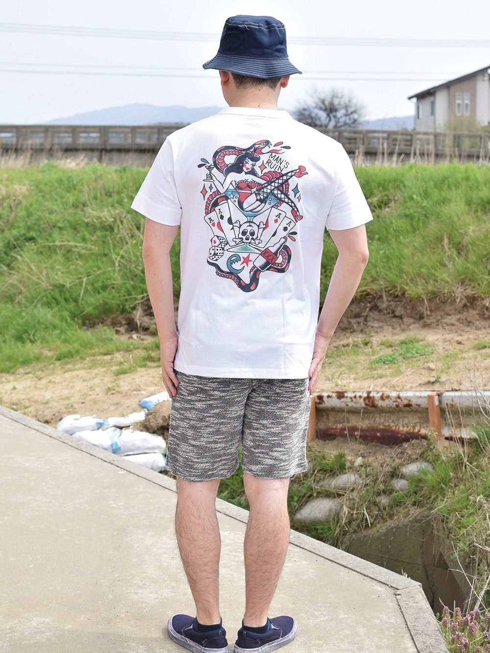 mens ruin henry neck s/s tee