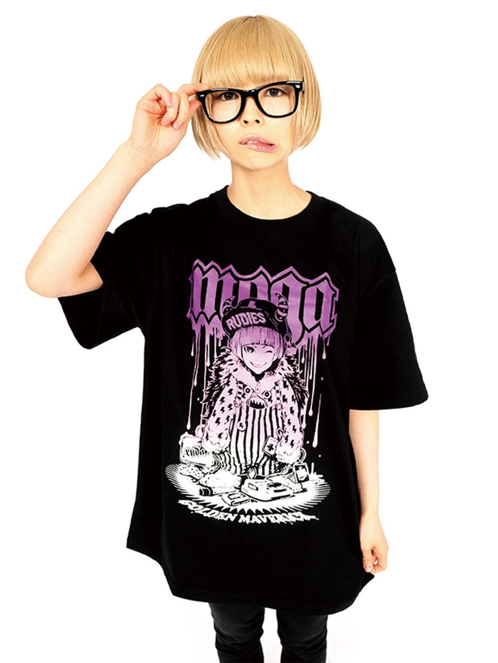 RUDIE'SxMOGA PURPLE GEEK-T