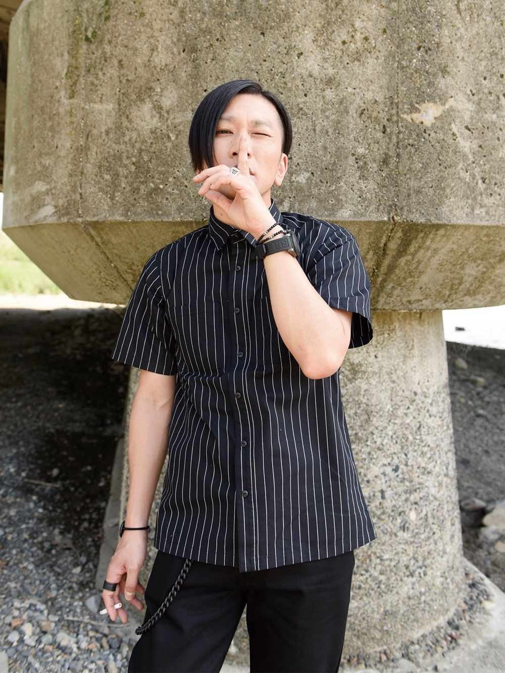 STRIPE SHIRT S/S -ROTTENGRAFFTY×Zephyren-
