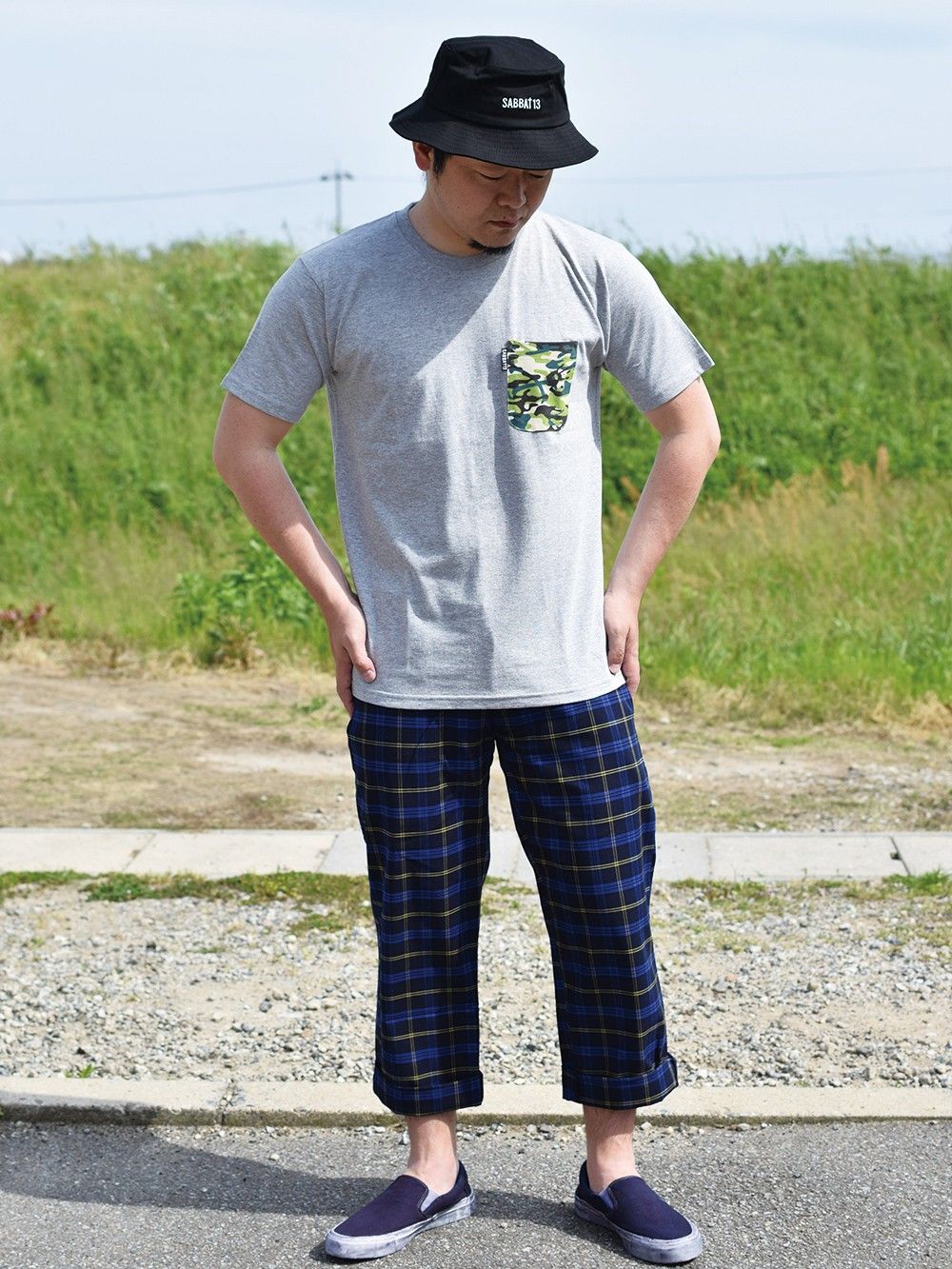 WEIRD CAMO POCKET-T