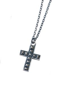 METAL NECKLACE -STUDS CROSS-