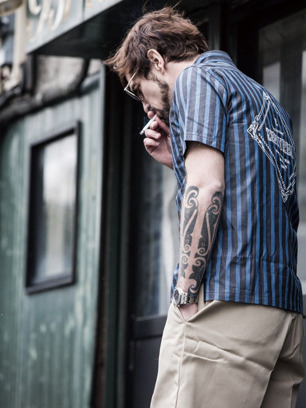 BLOCK STRIPE SHIRT S/S -Charmed SQ tone-
