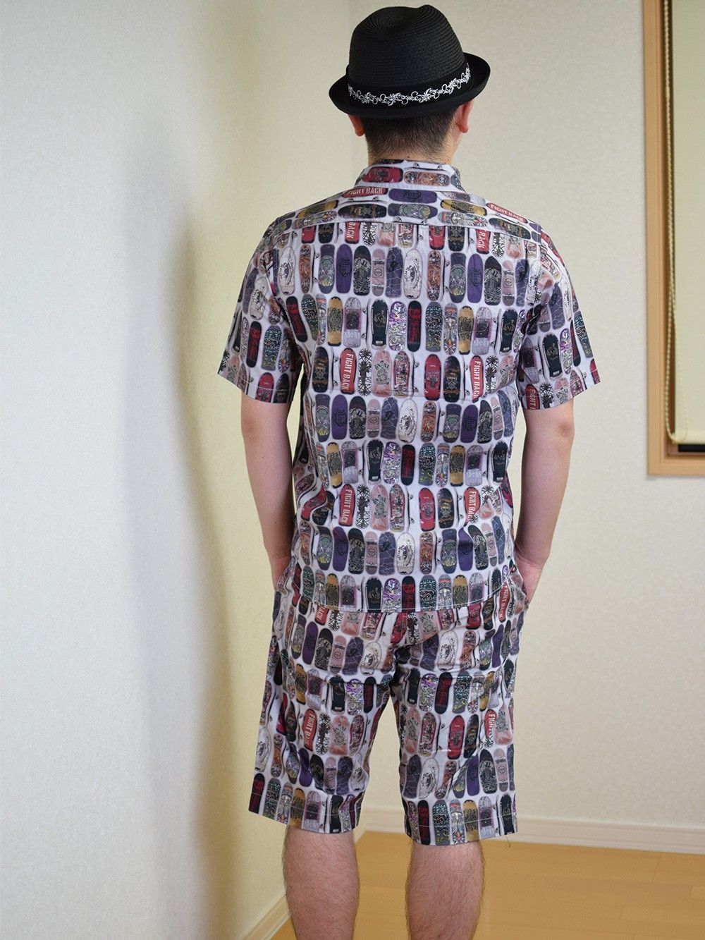 9MC SK8 PATTERNED SHIRTS S/S