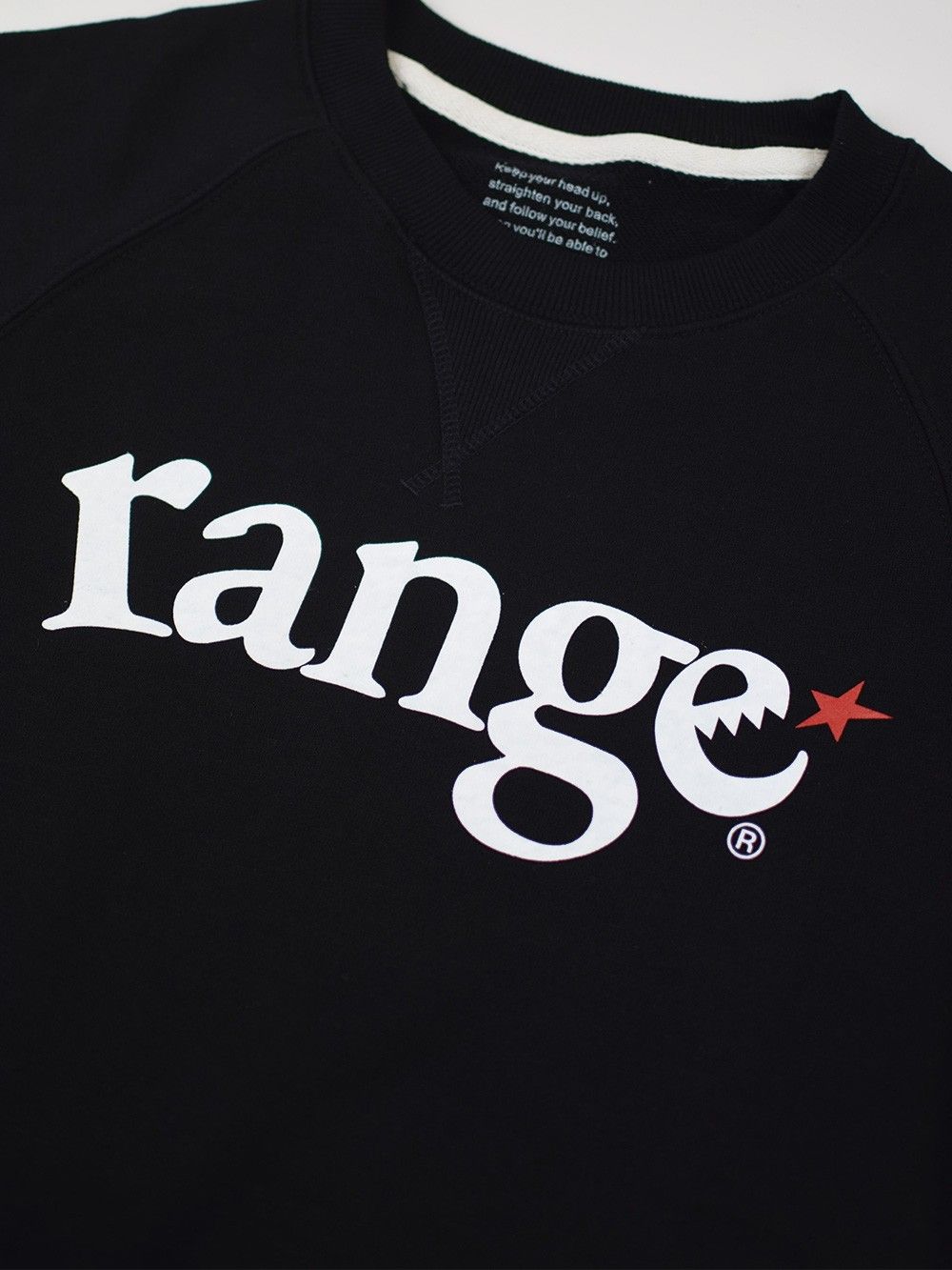 range logo raglan crew sweat