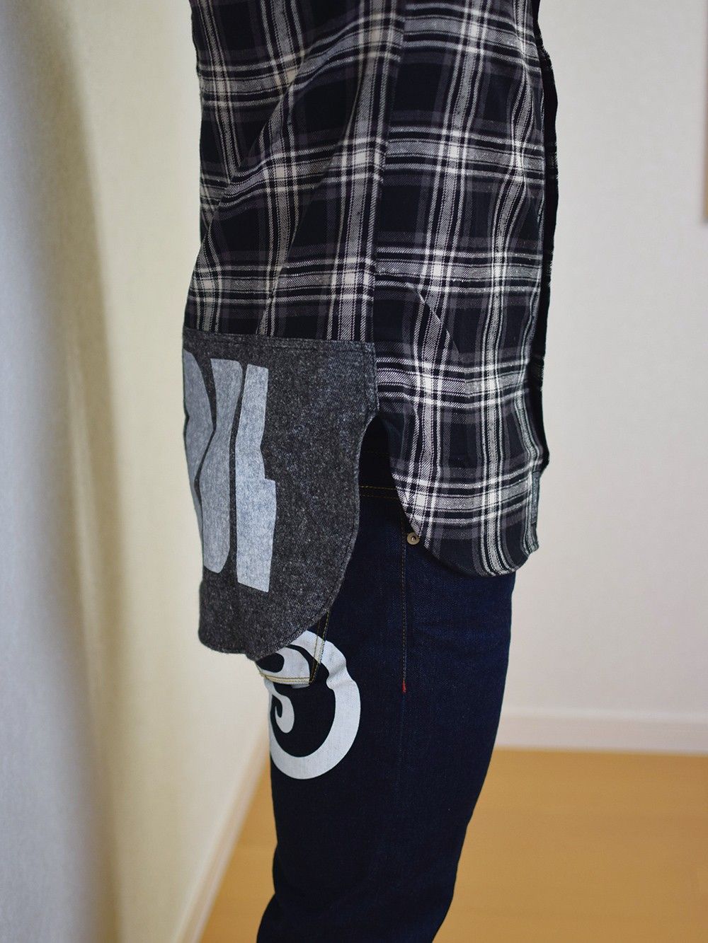 SWITCHING CHECK-SHIRT