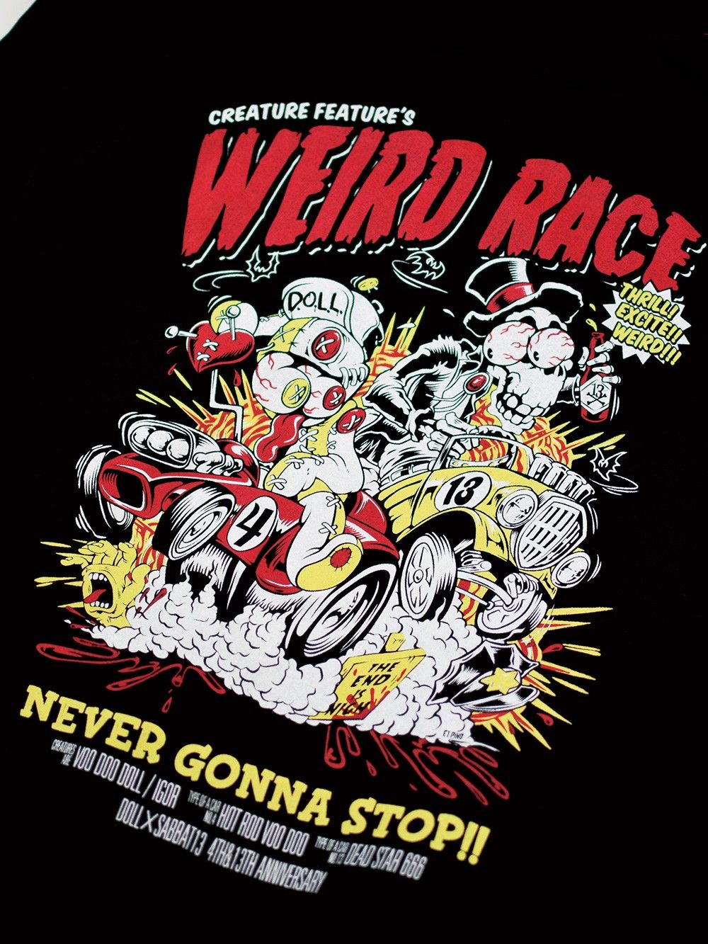 【DOLL×SABBAT13】WEIRD RACE ZIP HOODIE 〜NEVER GONNA STOP!!〜