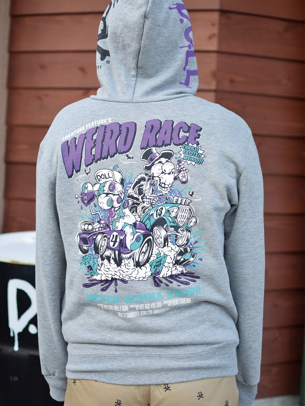 SABBAT13 - 【DOLL×SABBAT13】WEIRD RACE ZIP HOODIE 〜NEVER GONNA