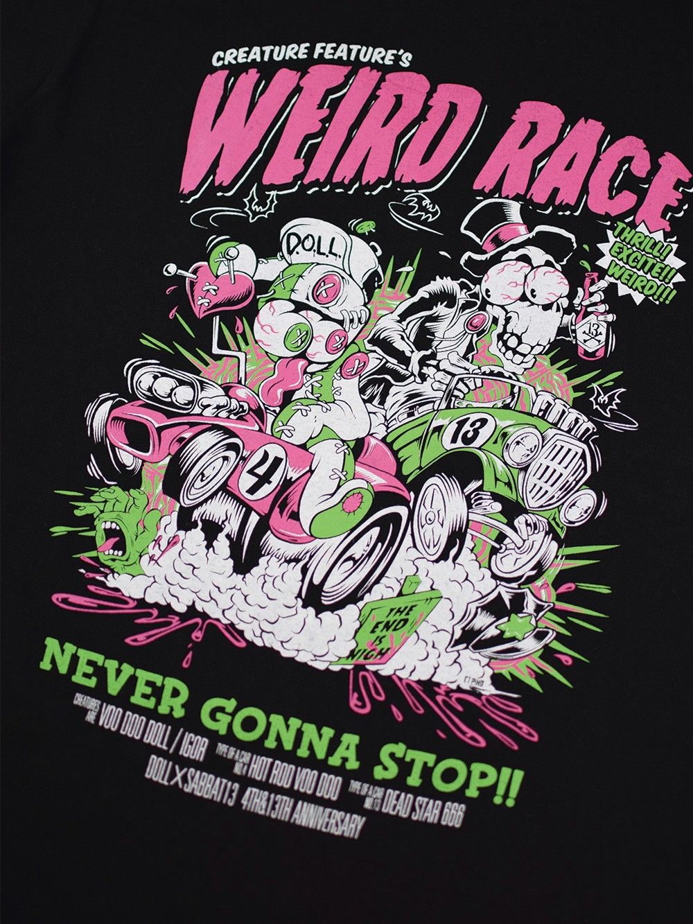 【DOLL×SABBAT13】WEIRD RACE TEE 〜NEVER GONNA STOP!!〜