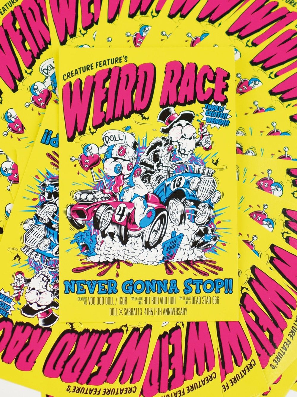 【DOLL×SABBAT13】WEIRD RACE ZIP HOODIE 〜NEVER GONNA STOP!!〜