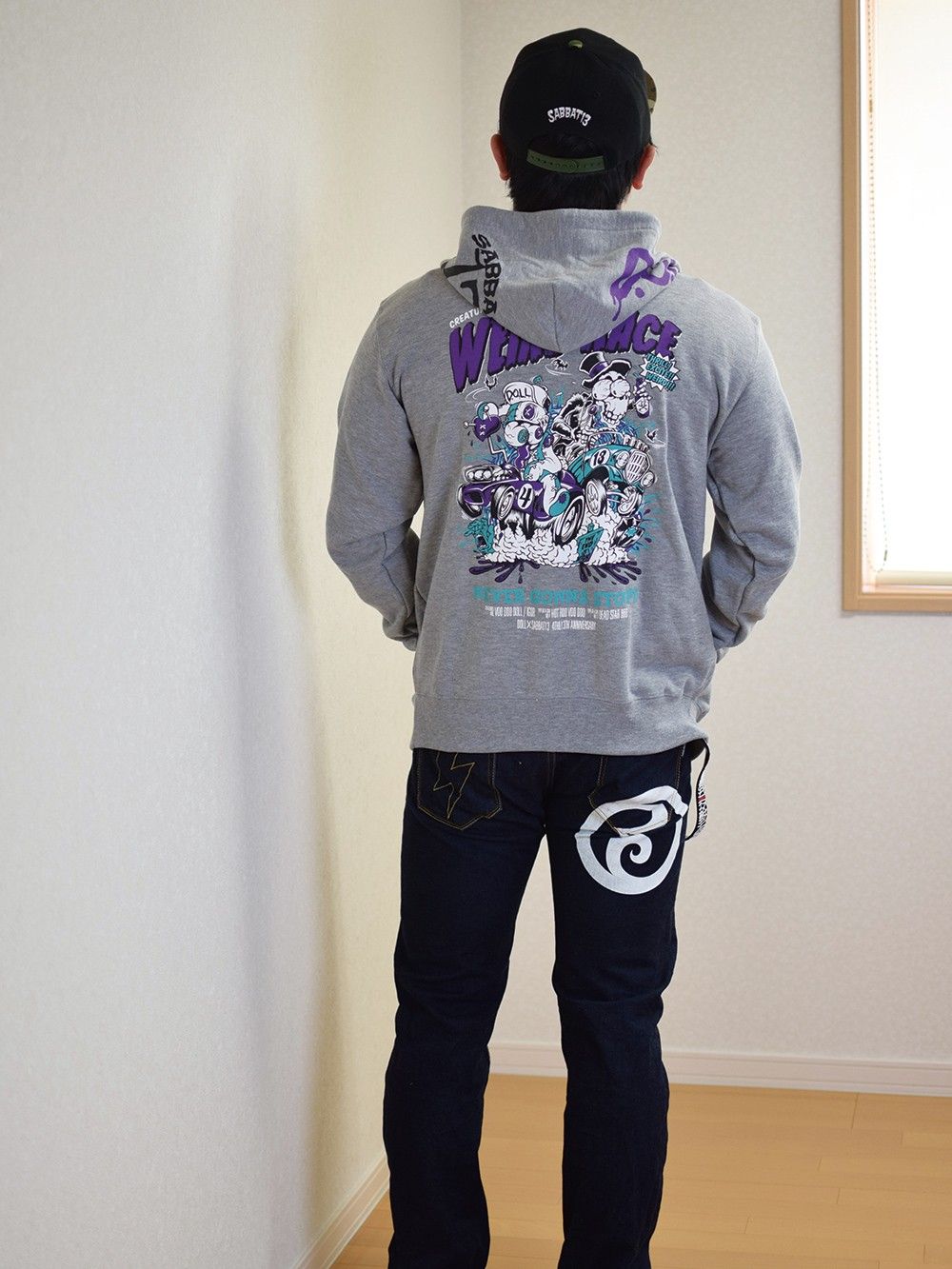 【DOLL×SABBAT13】WEIRD RACE ZIP HOODIE 〜NEVER GONNA STOP!!〜