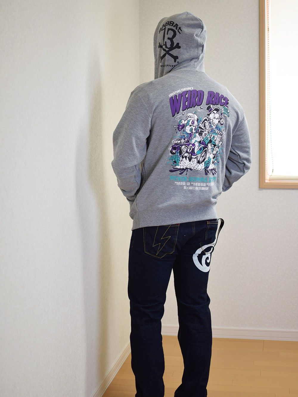 【DOLL×SABBAT13】WEIRD RACE ZIP HOODIE 〜NEVER GONNA STOP!!〜