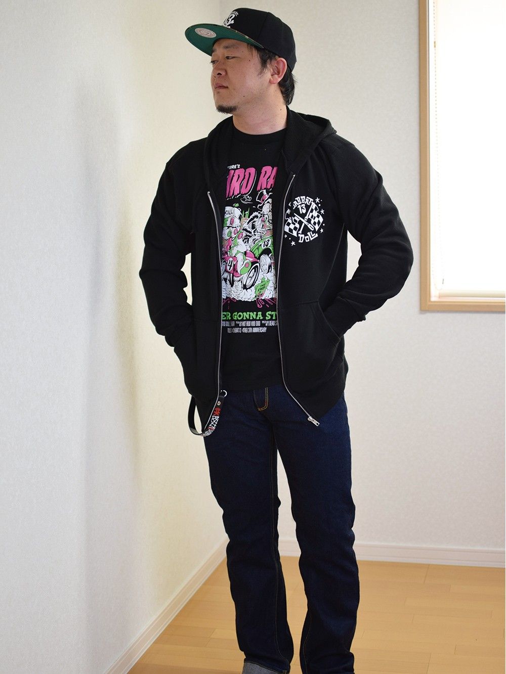 【DOLL×SABBAT13】WEIRD RACE ZIP HOODIE 〜NEVER GONNA STOP!!〜