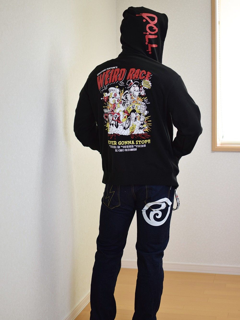 【DOLL×SABBAT13】WEIRD RACE ZIP HOODIE 〜NEVER GONNA STOP!!〜