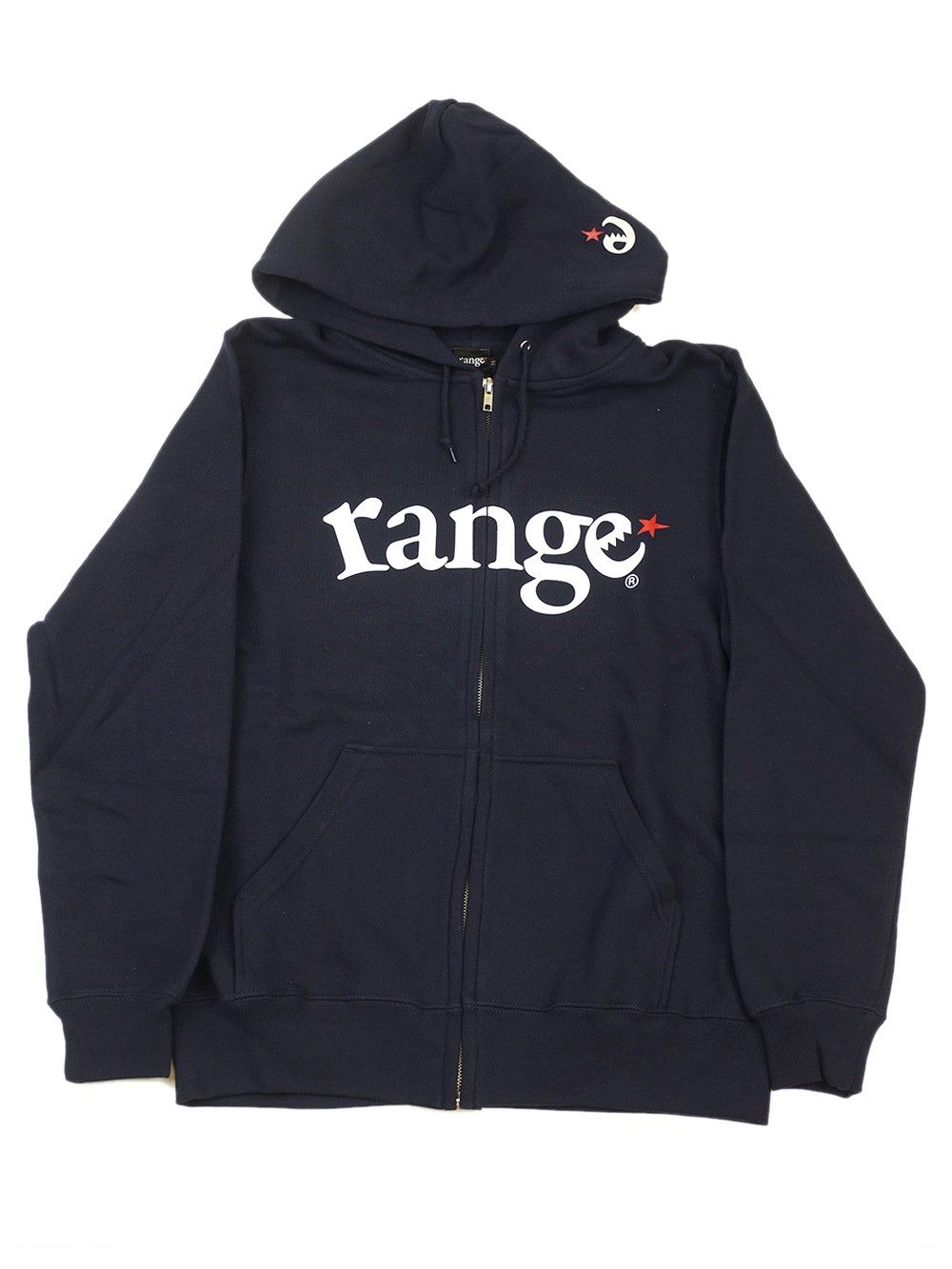 range logo sweat zip hoody