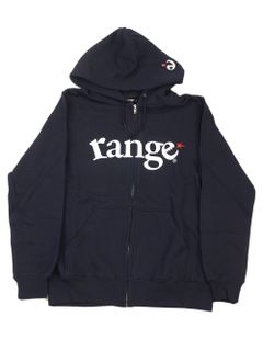 range logo sweat zip hoody