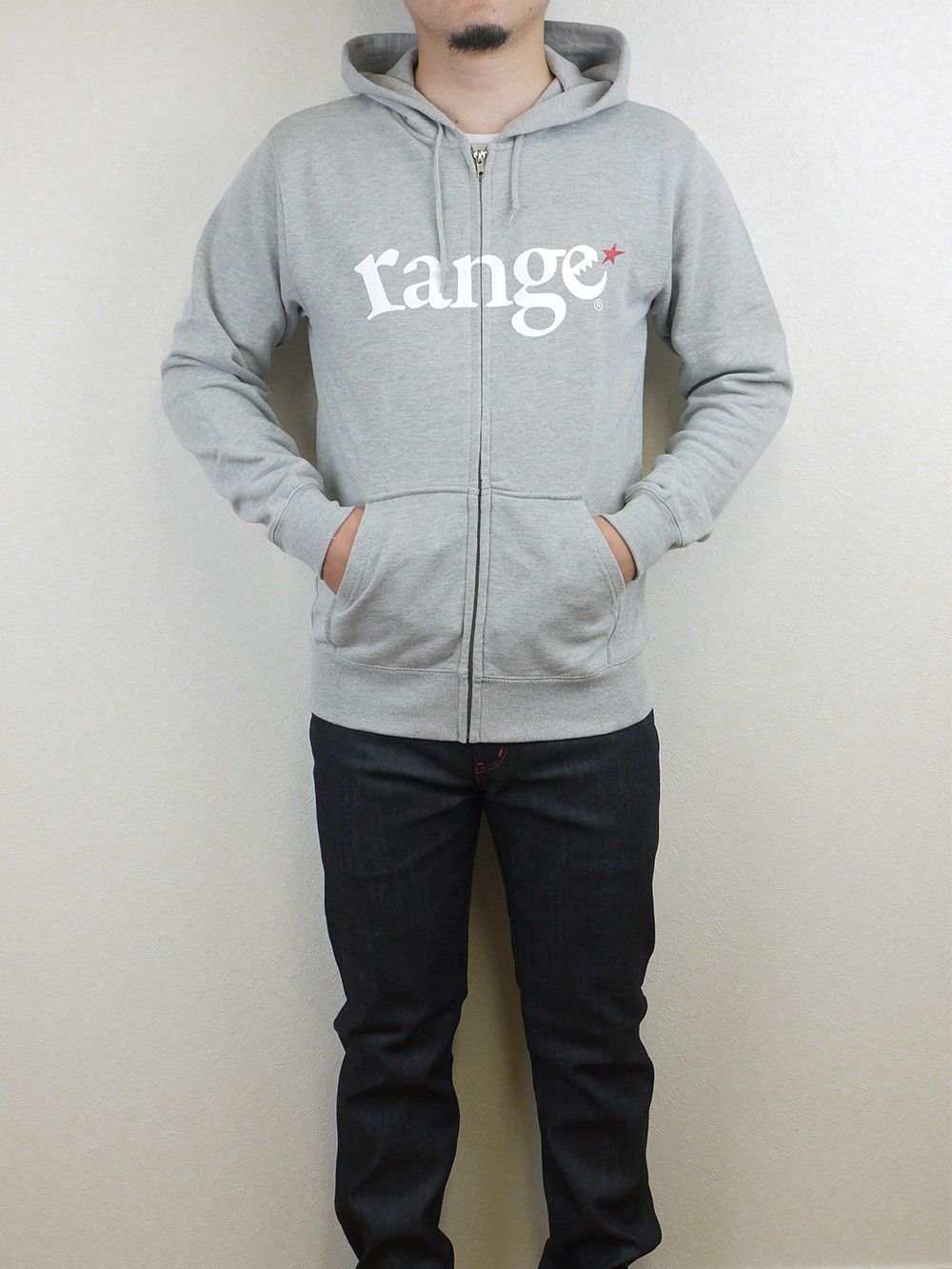 range logo sweat zip hoody