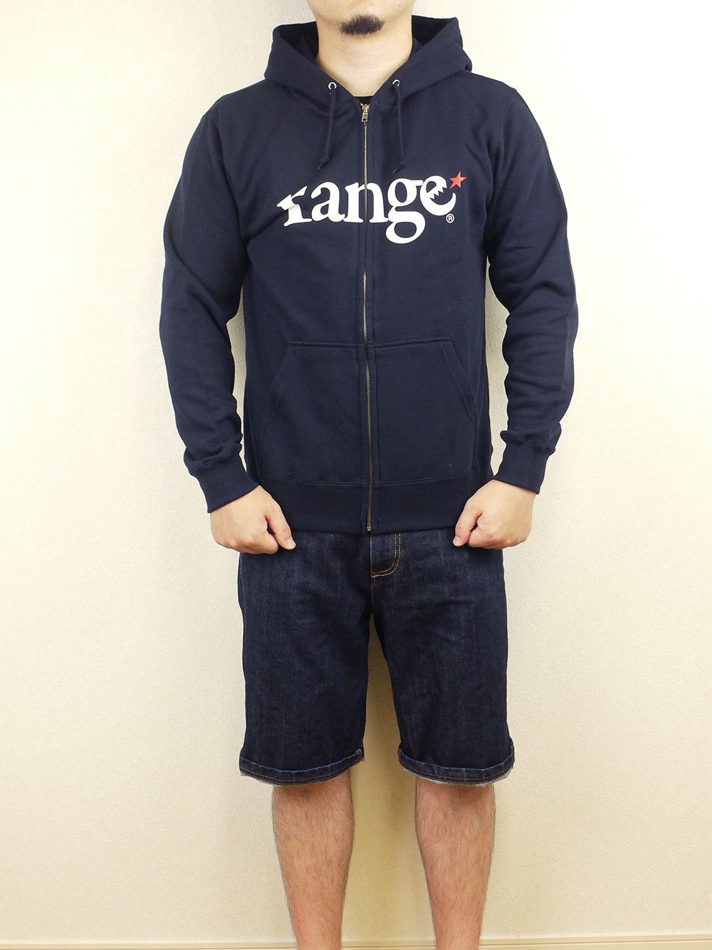 range logo sweat zip hoody