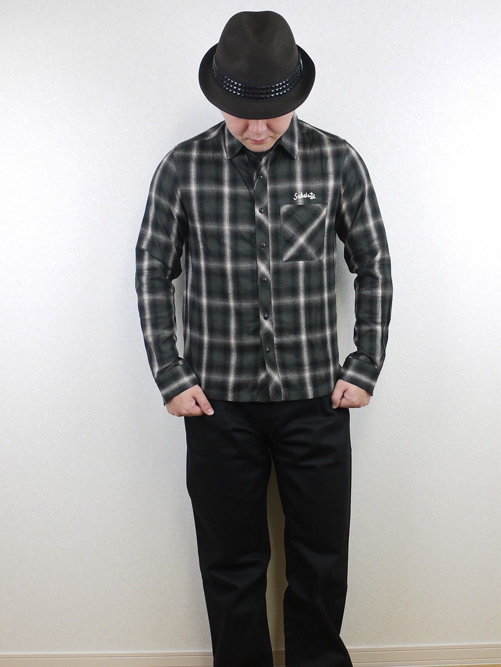 CHECK SHIRT L/S -Conductor-