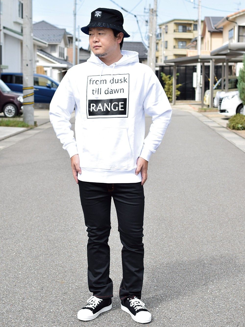 range tapered denim pant