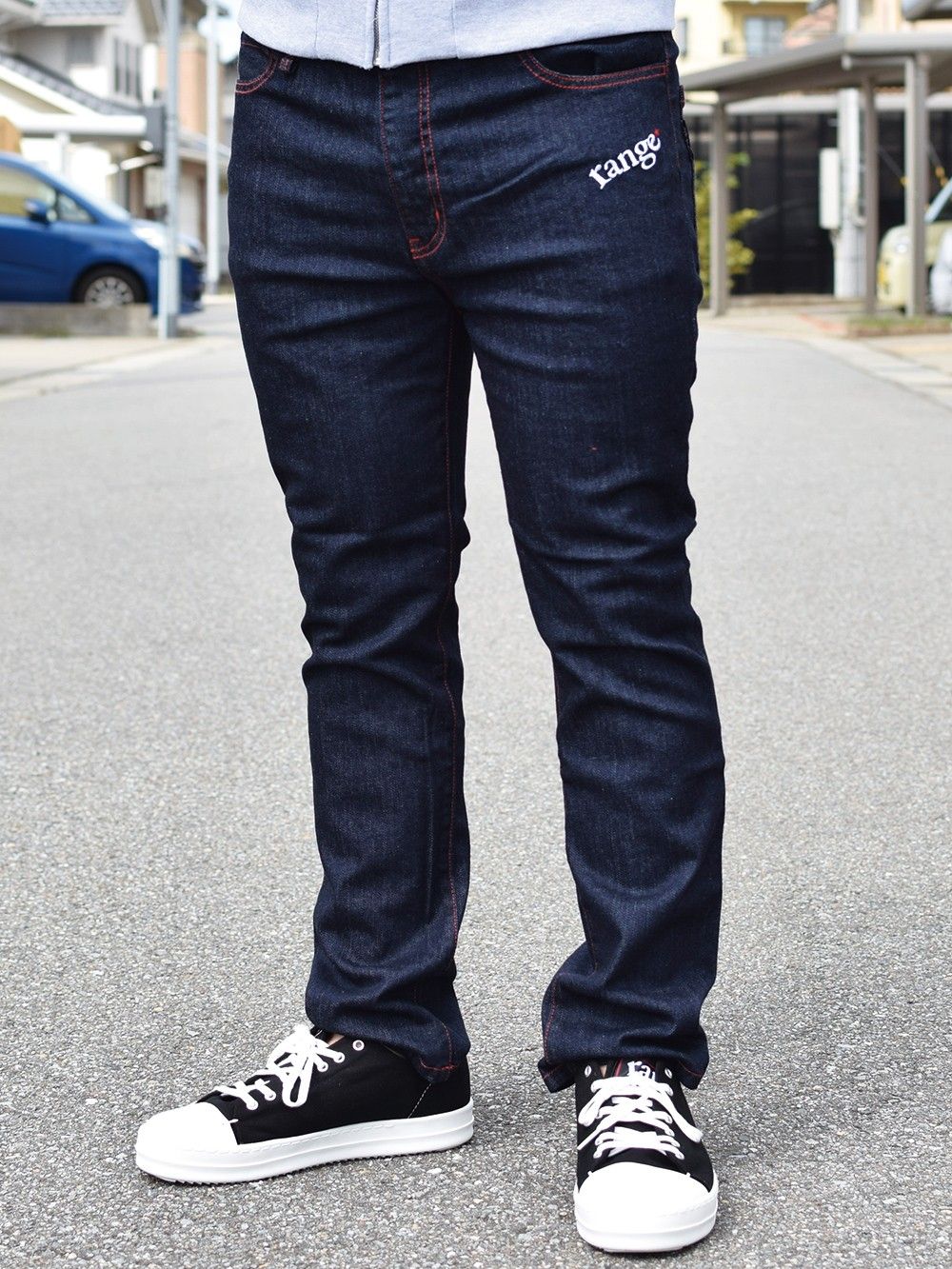 range tapered denim pant