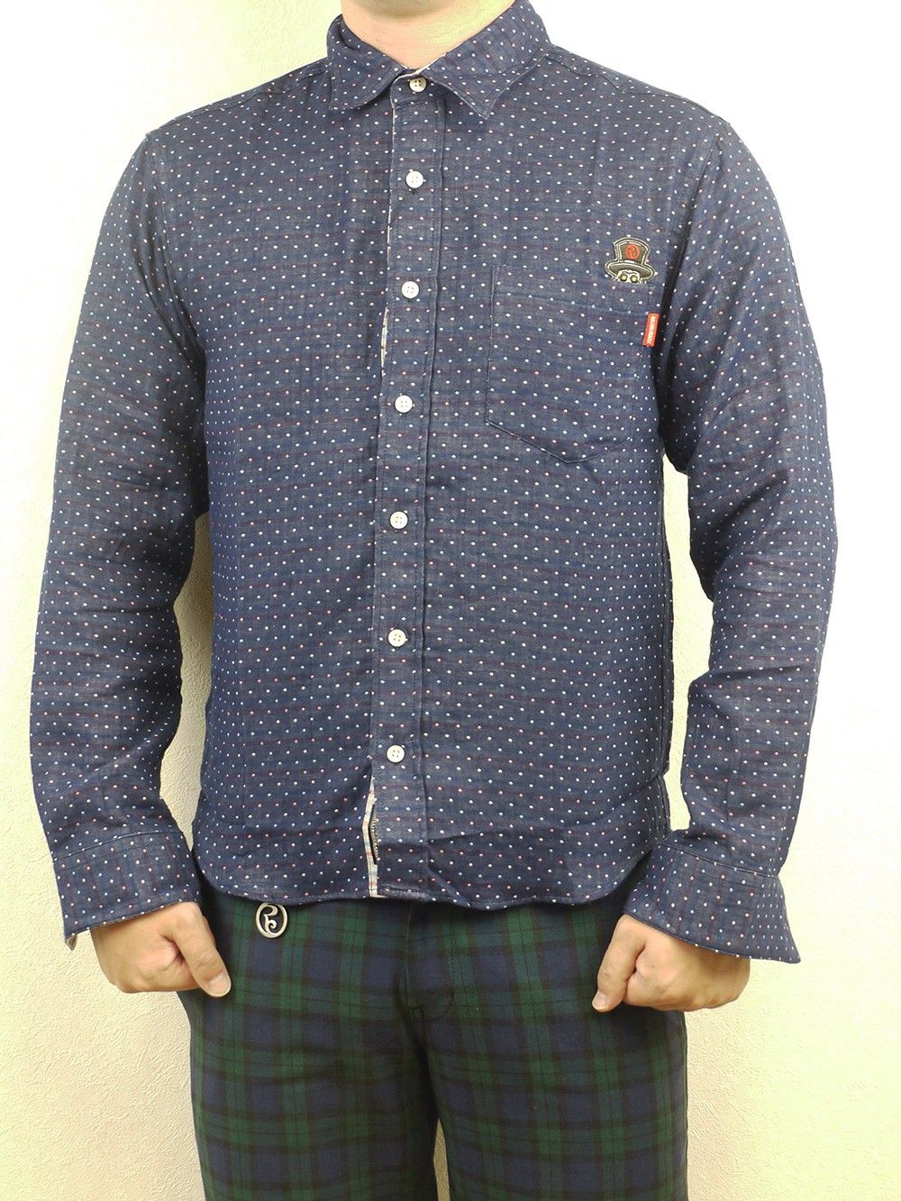 SMALL DOT W-GAUZE SHIRT