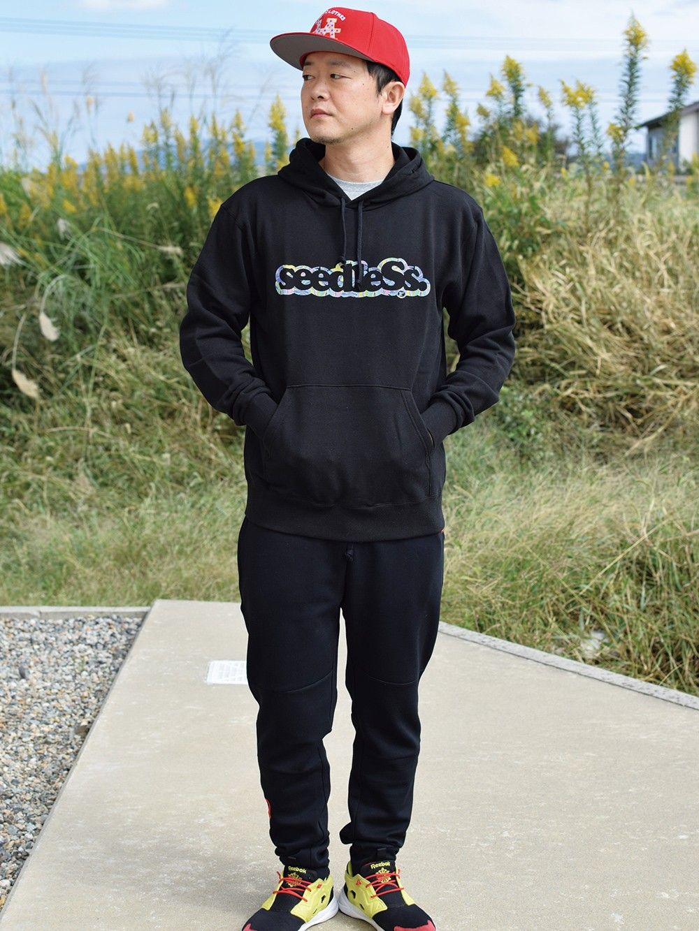 coop with tie die pull over hoody