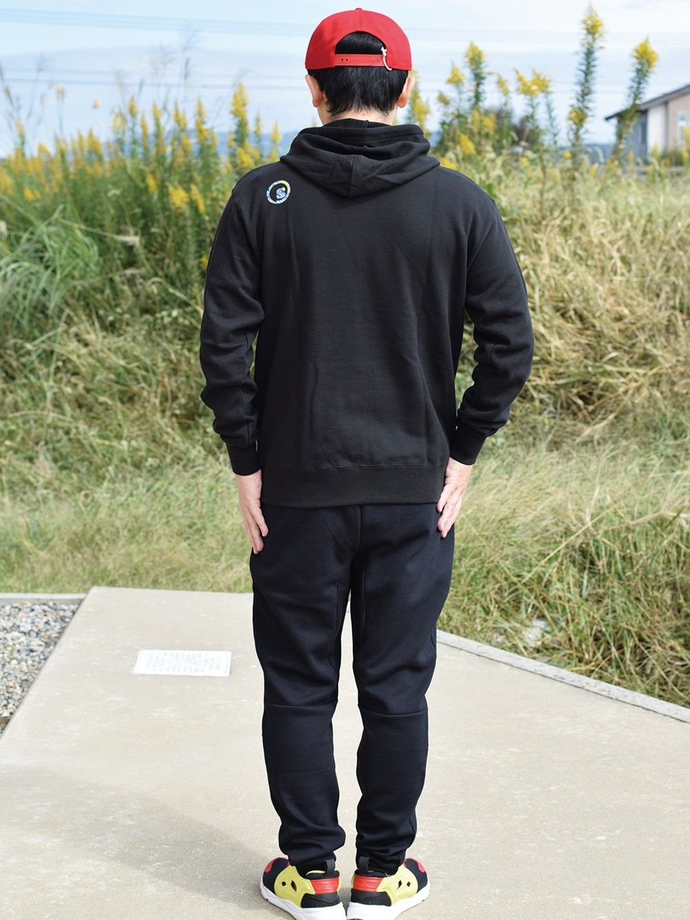 coop with tie die pull over hoody
