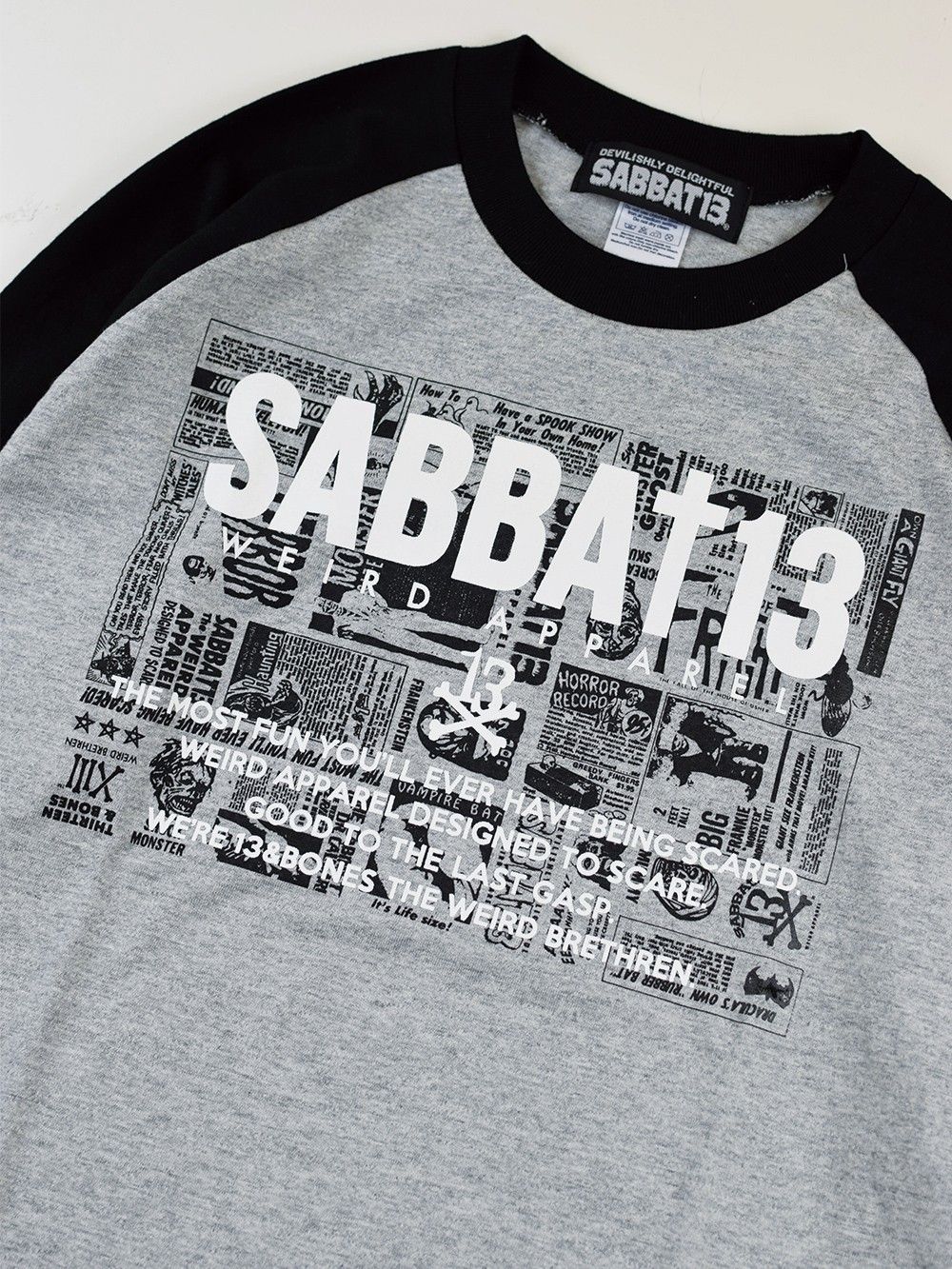 EERIE AD. 7/S RAGLAN T