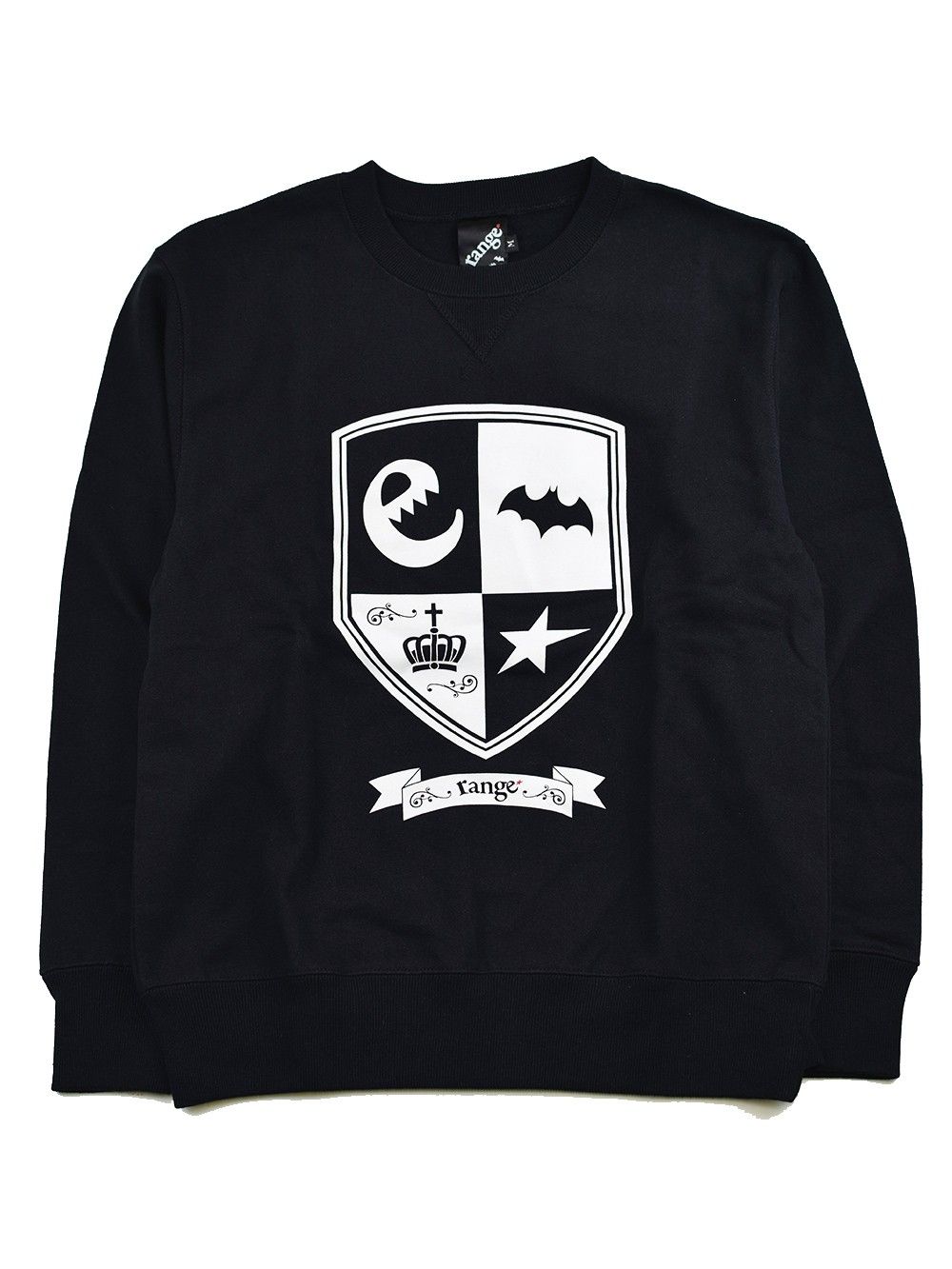 emblem print crew neck