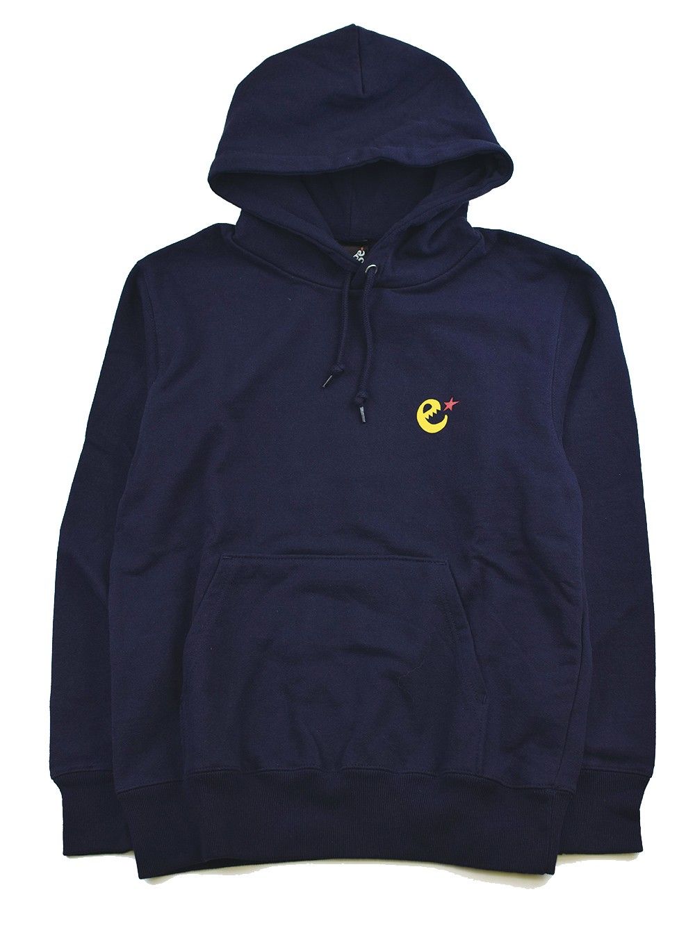 emblem print pull over hoody