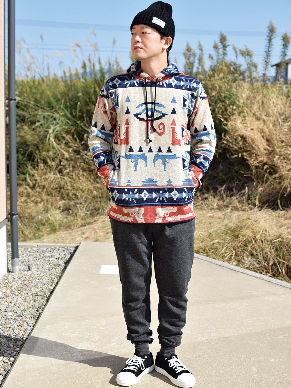 NATIVE KNIT-HOODY
