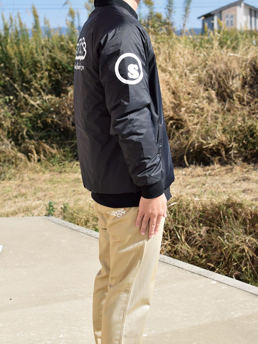 sd zip up quilted jkt