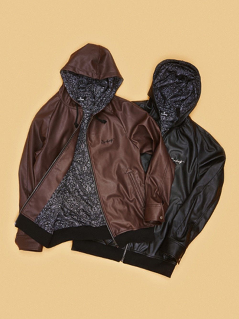 LEATHER HOODY-Praha-