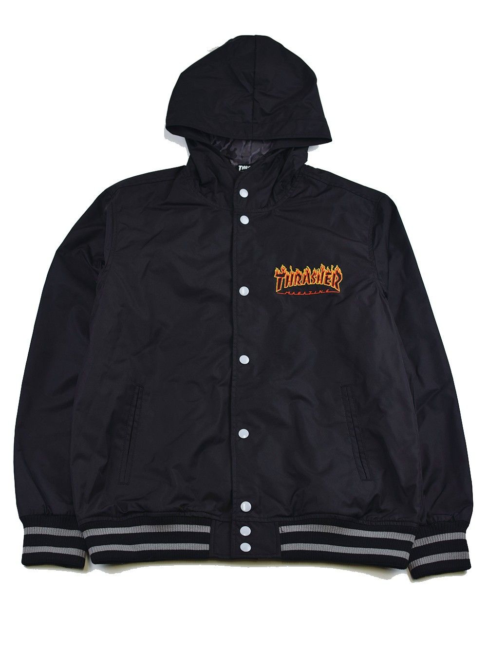 FLAME HOOD NYLON SNAP JACKET
