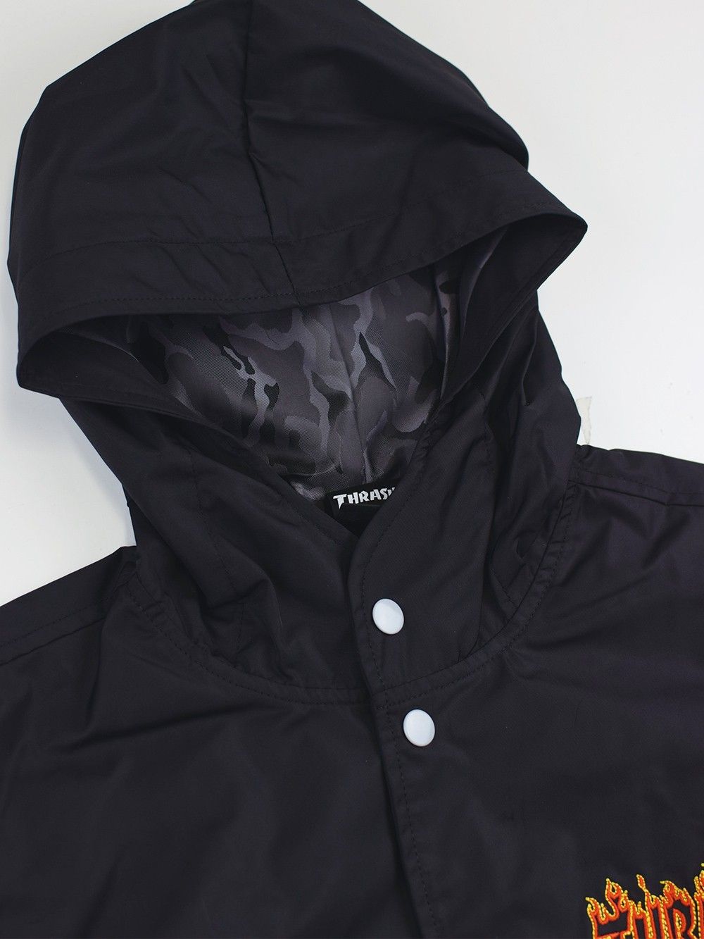 FLAME HOOD NYLON SNAP JACKET