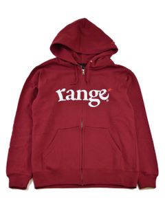 range logo sweat zip hoody