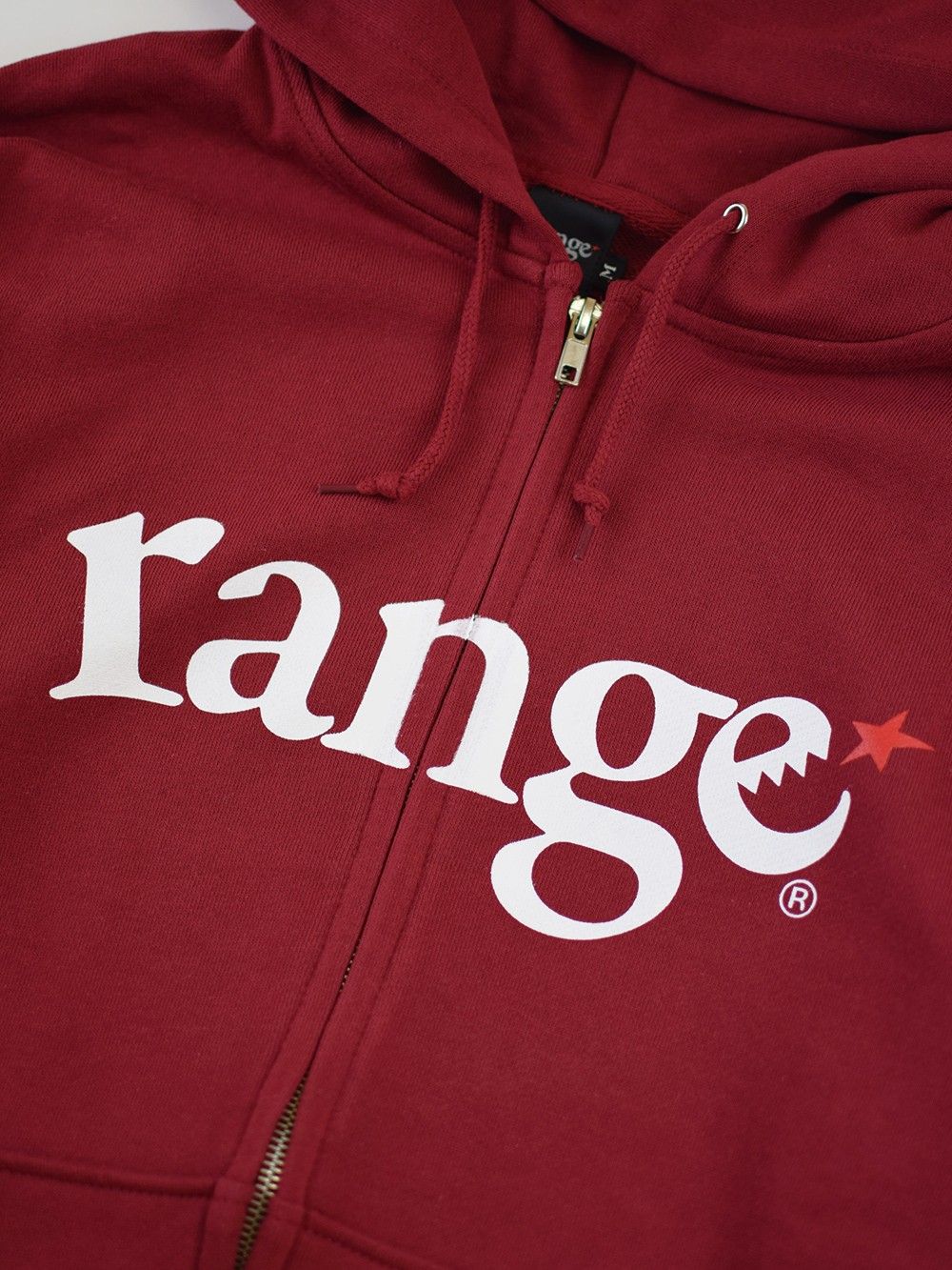 range logo sweat zip hoody