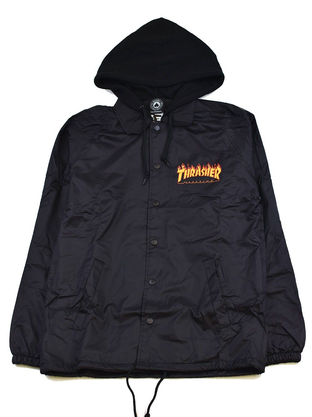 "FLAME LOGO COACH JACKET W/ FLEECE HOOD"