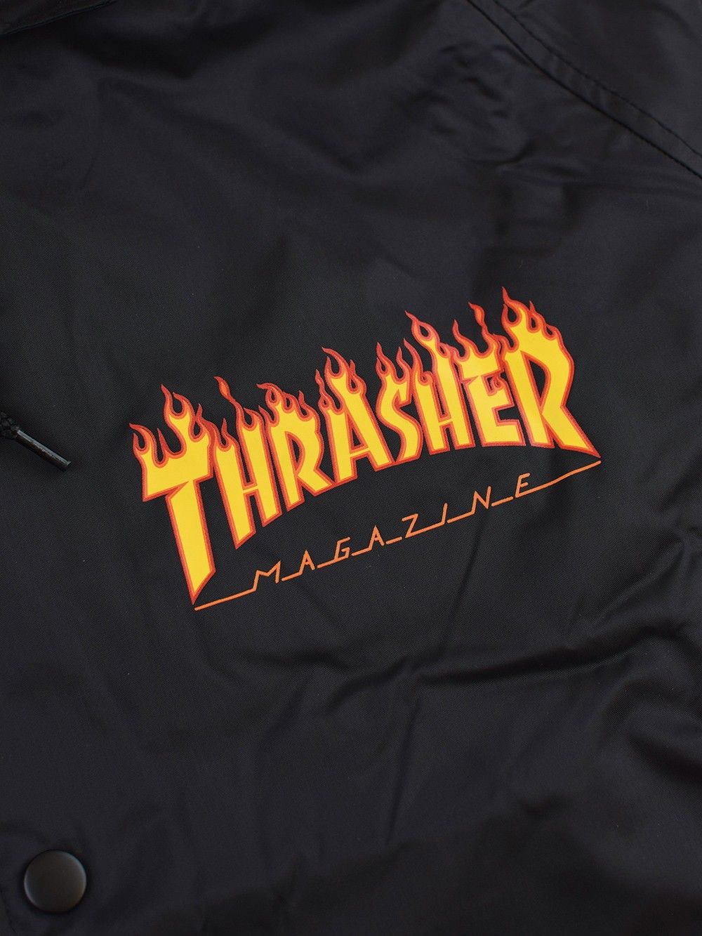 "FLAME LOGO COACH JACKET W/ FLEECE HOOD"