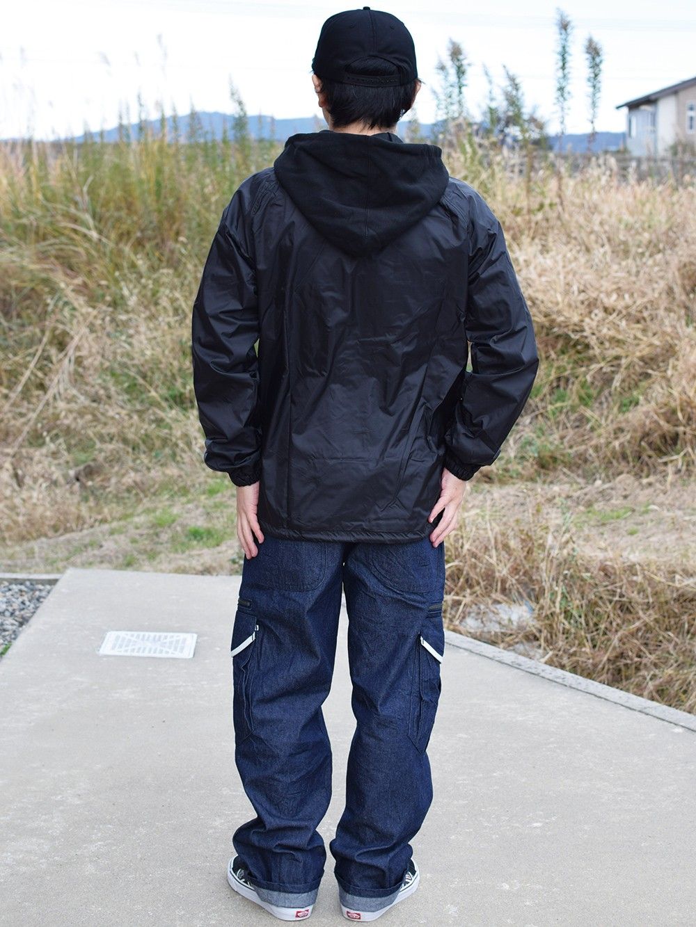 "FLAME LOGO COACH JACKET W/ FLEECE HOOD"