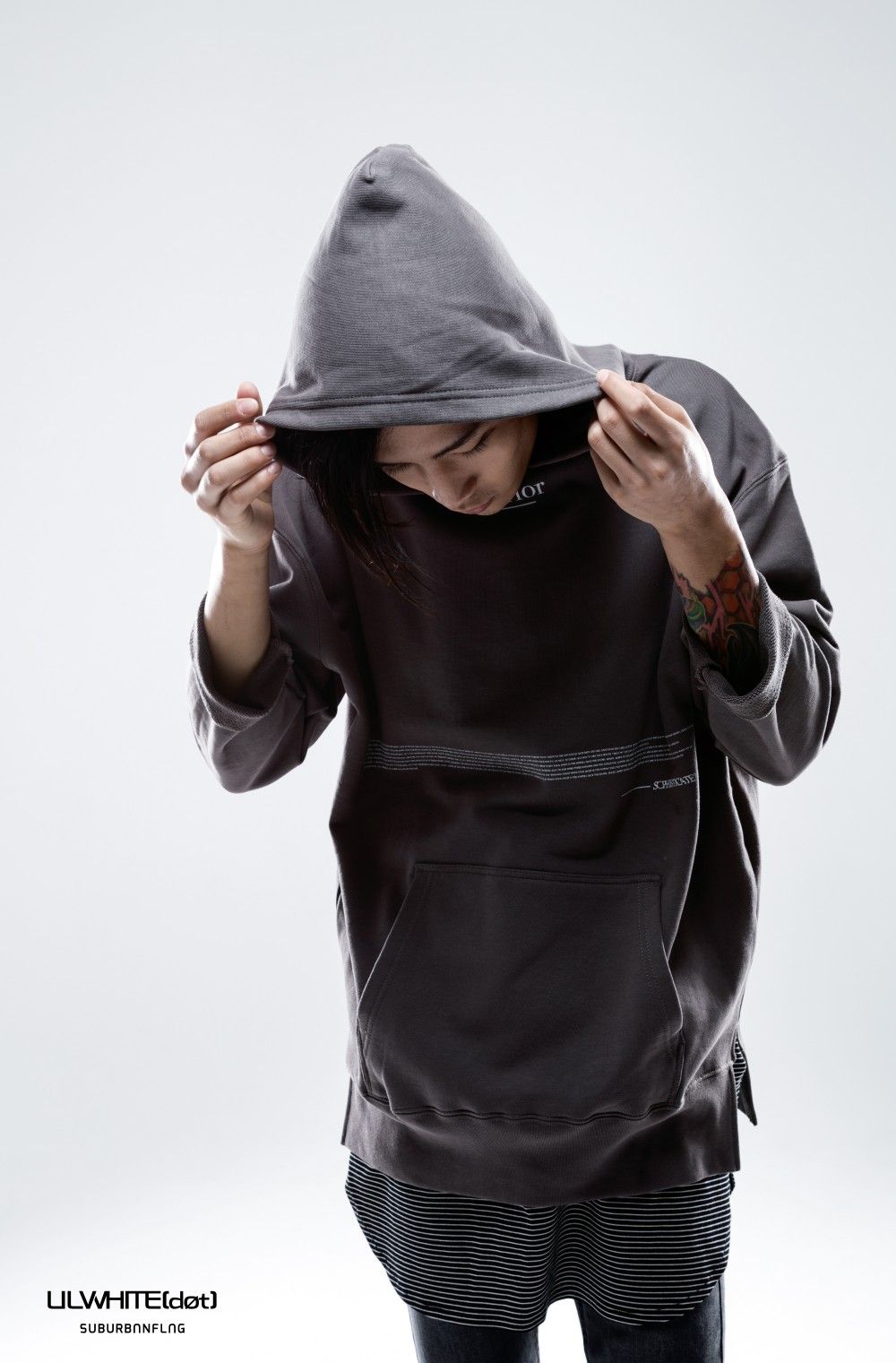 -INFERIOR- QUARTER SLEEVE HOODIE