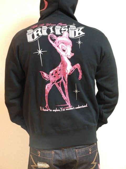ラメ BAMBI ZIP PARKA