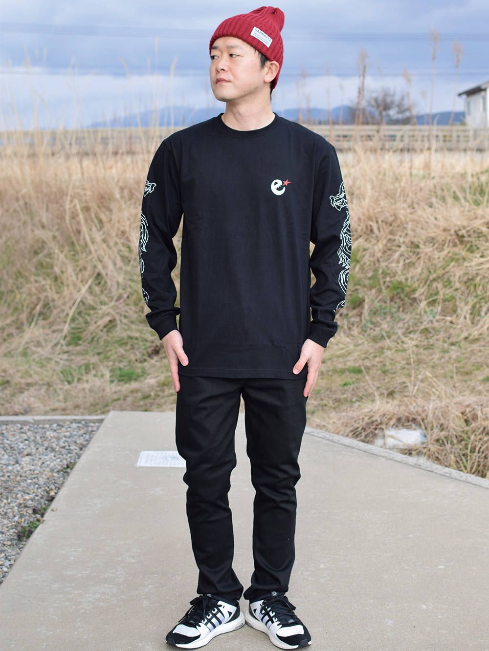 Dragon L/S tee sleeve print