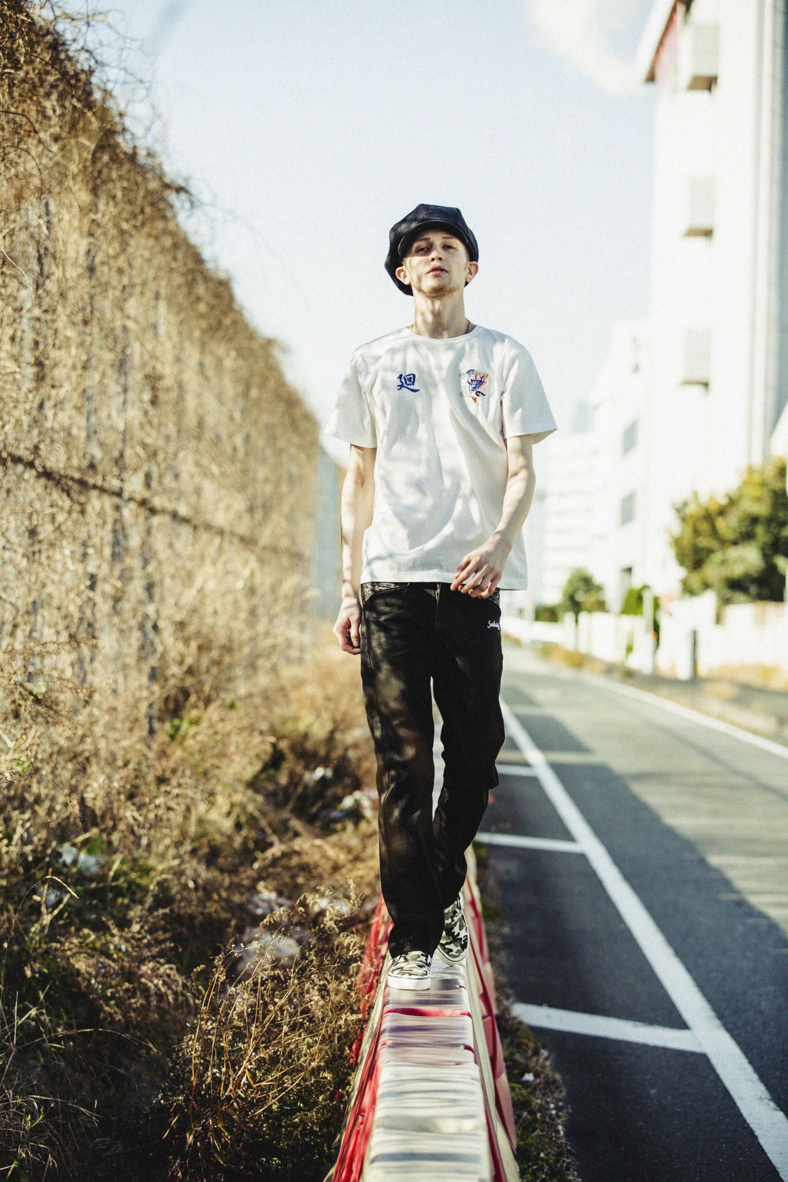 EMBROIDERY TEE S/S-廻-