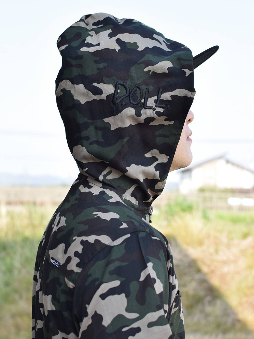 【SeedleSs×DOLL】zip up hoody shirts '17