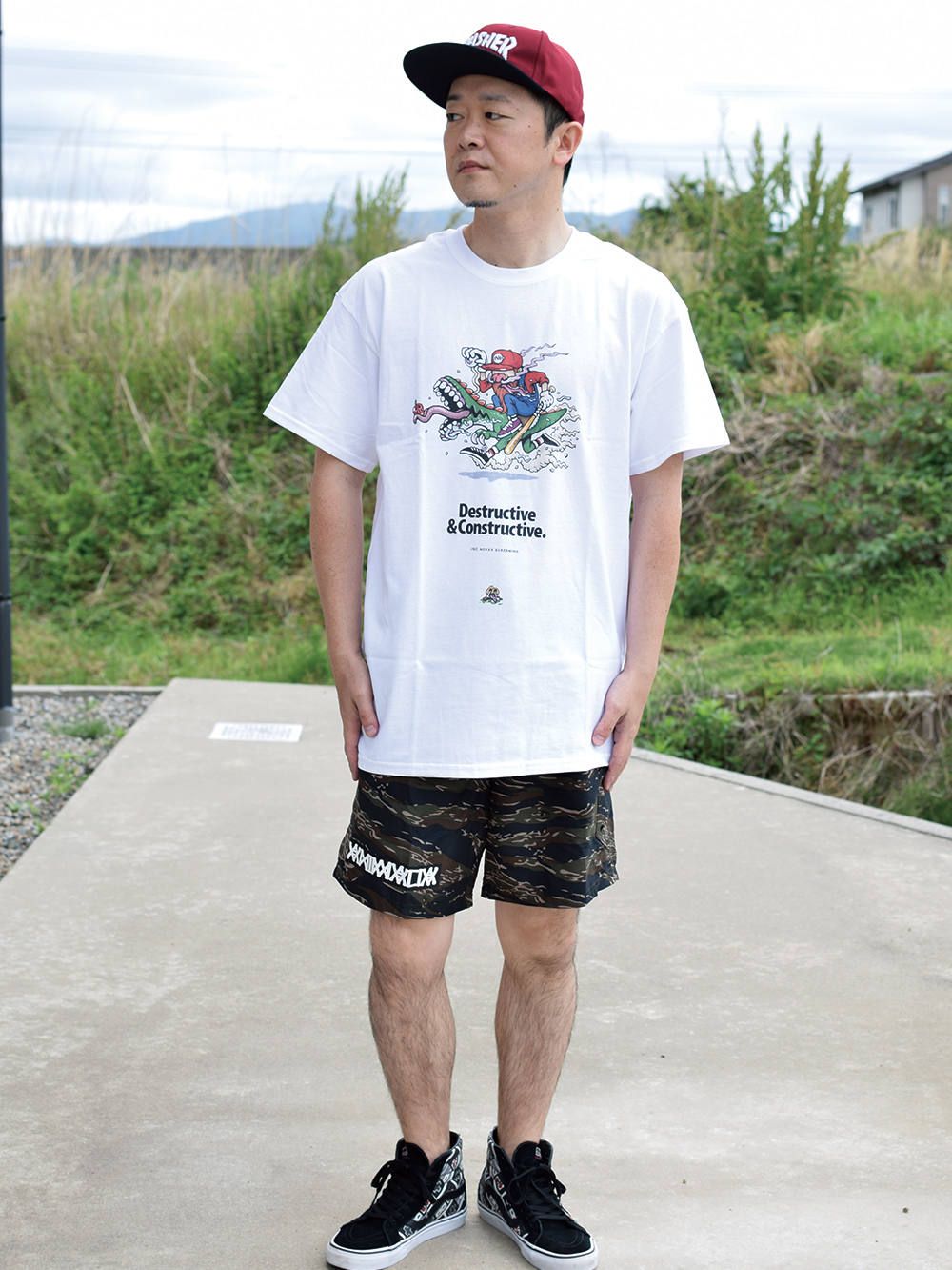 DESTRUCTIVE T-shirt / 1P RED