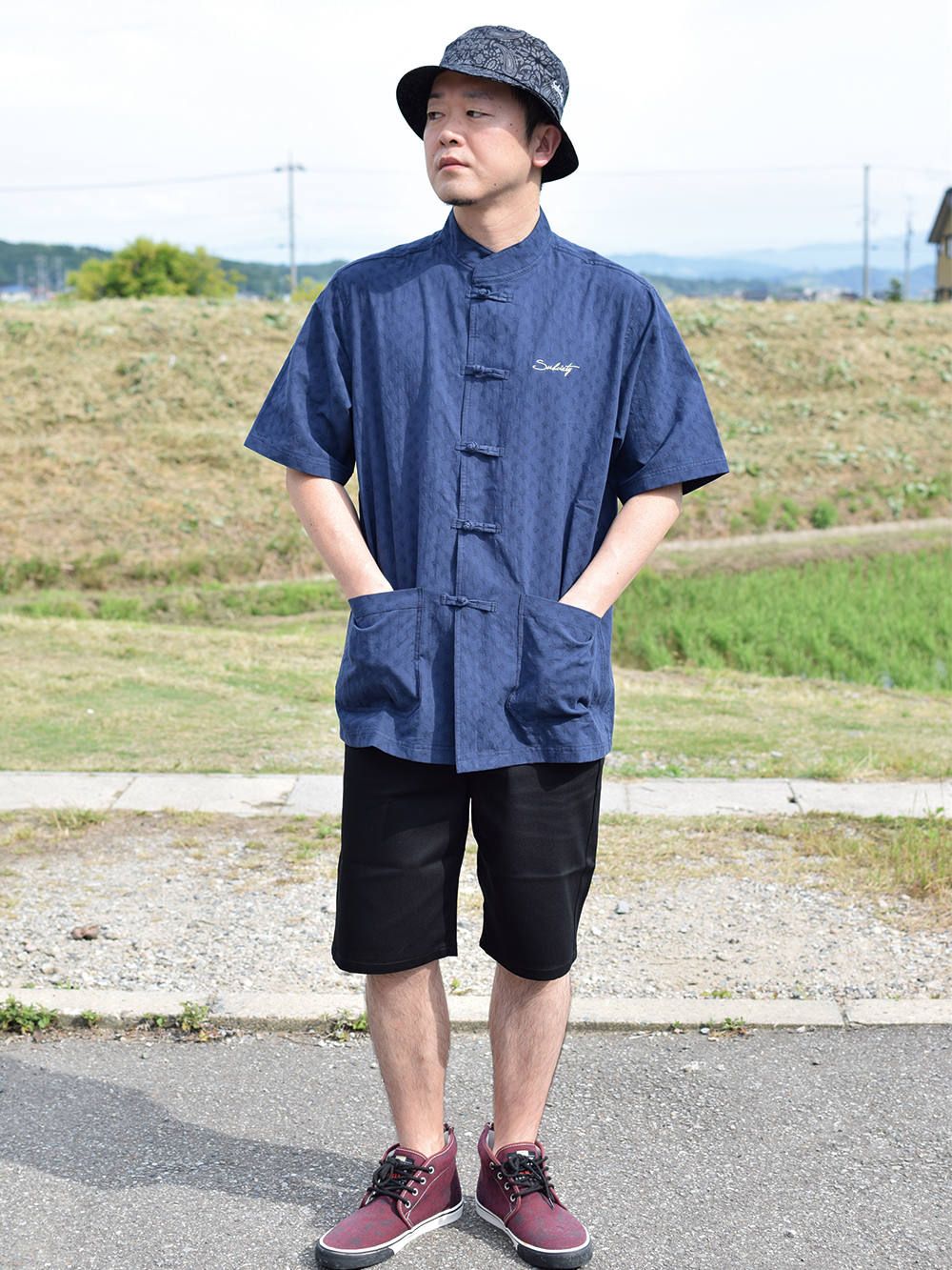 WORK SHORTS-PAISLEY-