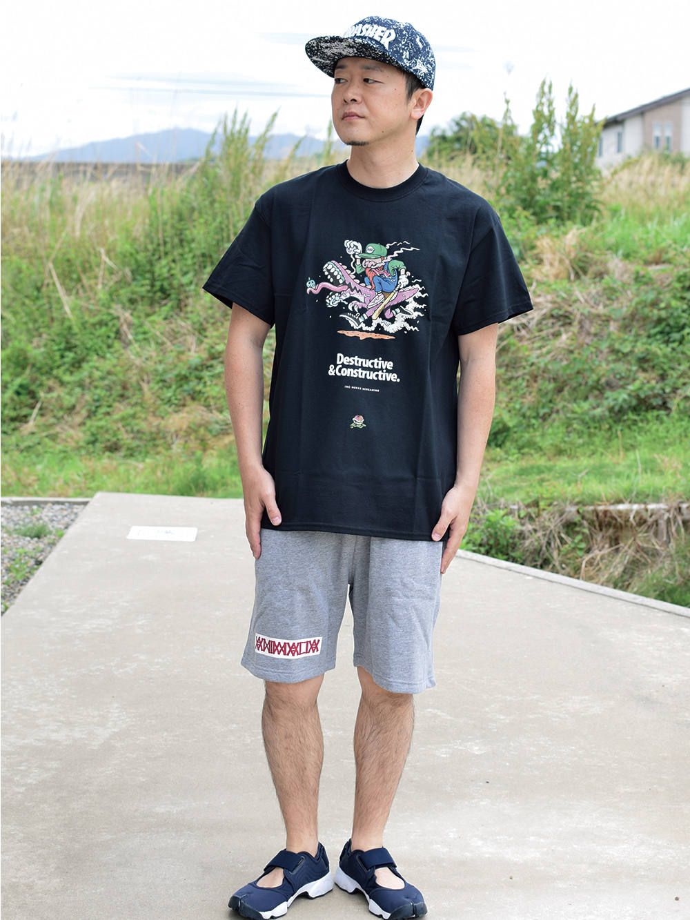 DESTRUCTIVE T-shirt / 2P GREEN
