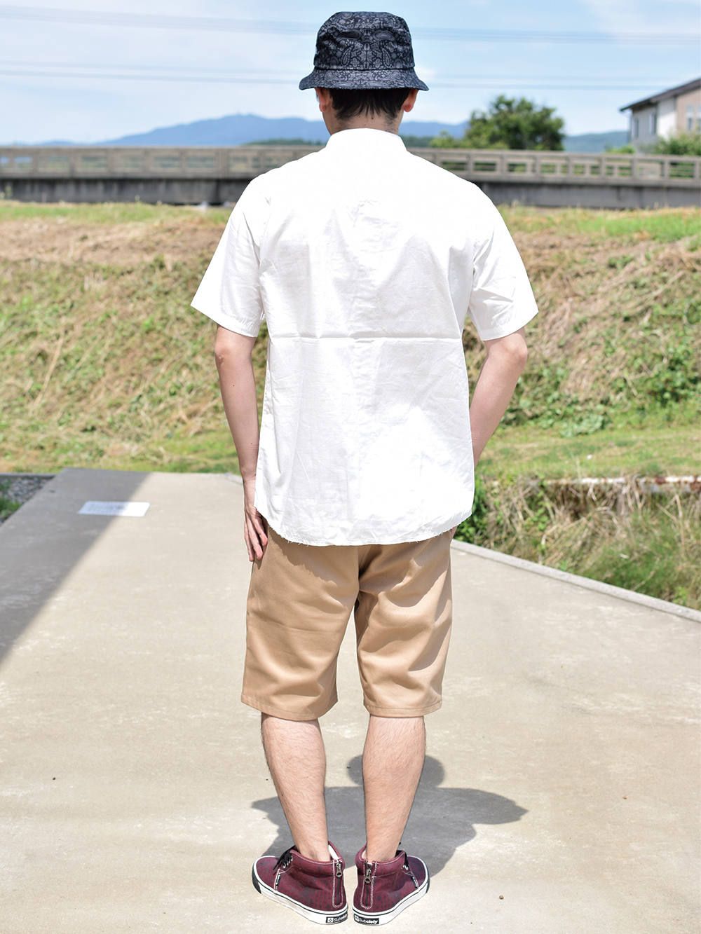 STAND COLLAR SHIRT S/S -Resolve-